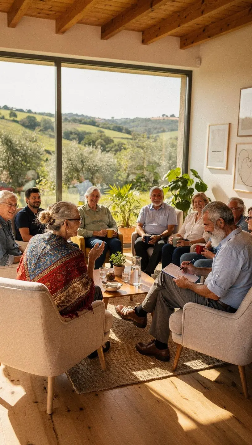 Grupos de discussão promovem bem-estar emocional na terceira idade.